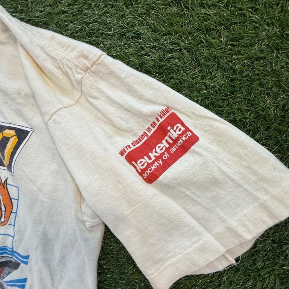 Vintage 80s Tom The Mongoose McEwen Coors Corvette Drag Racing Tee White Mens - Picture 3 of 6
